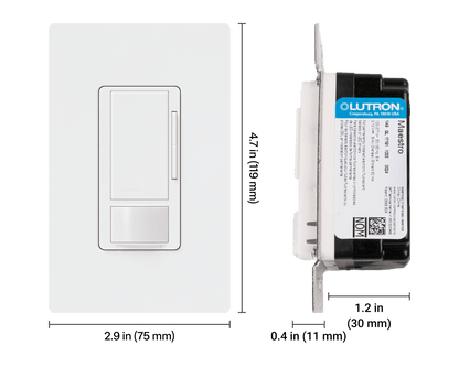 LUTRON-MS-Z101-WHLutron MS-Z101-WH Maestro 0-10V Motion Sensor Dimmer Switch