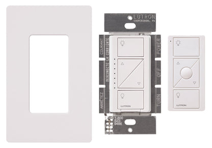 LUTRON-P-PKG1W-WHLutron P-PKG1W-WH Caseta Smart Dimmer Switch Kit with Pico Remote and Wall Plate