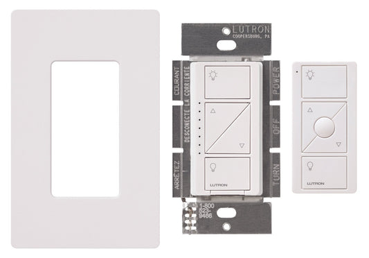 LUTRON-P-PKG1W-WHLutron P-PKG1W-WH Caseta Smart Dimmer Switch Kit with Pico Remote and Wall Plate