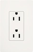 LUTRON-SCRS-15-TR-SWLutron SCRS-15-TR-SW Claro 15A Tamper-Resistant Duplex Receptacle, Snow
