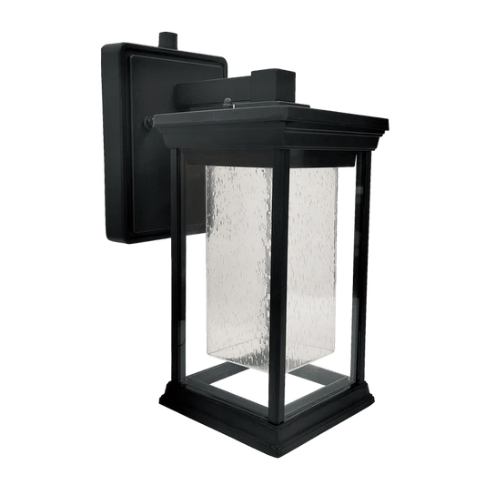 LUXRITE-LR40306Luxrite 12W LED Bubble Glass Lantern Wall Sconce Selectable CCT and Photocell