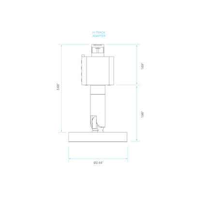 LUXRITE - LR43748Luxrite 2.5" 15W Cylinder H Track Adapter