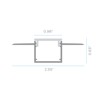 LUXRITE - LR43270Luxrite COBRA LR43270 Flexible Recessed LED Tape Mud In Channels .98"