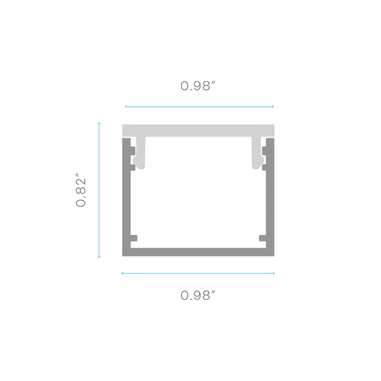 LUXRITE - LR43276Luxrite COBRA LR43400 Flexible Surface Mount LED Tape Channels .98"