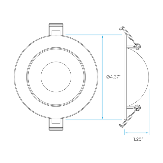 LUXRITE - LR23216Luxrite LR23216 3" 8W LED Floating Gimbal Selectable CCT