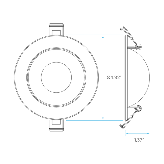 LUXRITE - LR23217Luxrite LR23217 4" 12W LED Floating Gimbal Selectable CCT