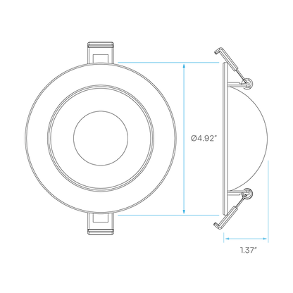 LUXRITE - LR23217Luxrite LR23217 4" 12W LED Floating Gimbal Selectable CCT