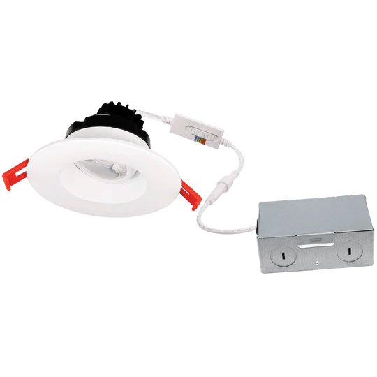 LUXRITE-LR23268Luxrite LR23268 3" 8W LED Regress Spotlight Gimbal Round Selectable CCT