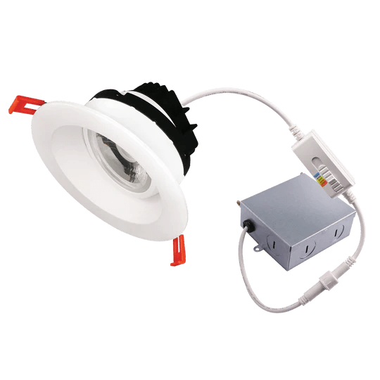 LUXRITE-LR23269Luxrite LR23269 4" 12W LED Regress Spotlight Gimbal Round Selectable CCT