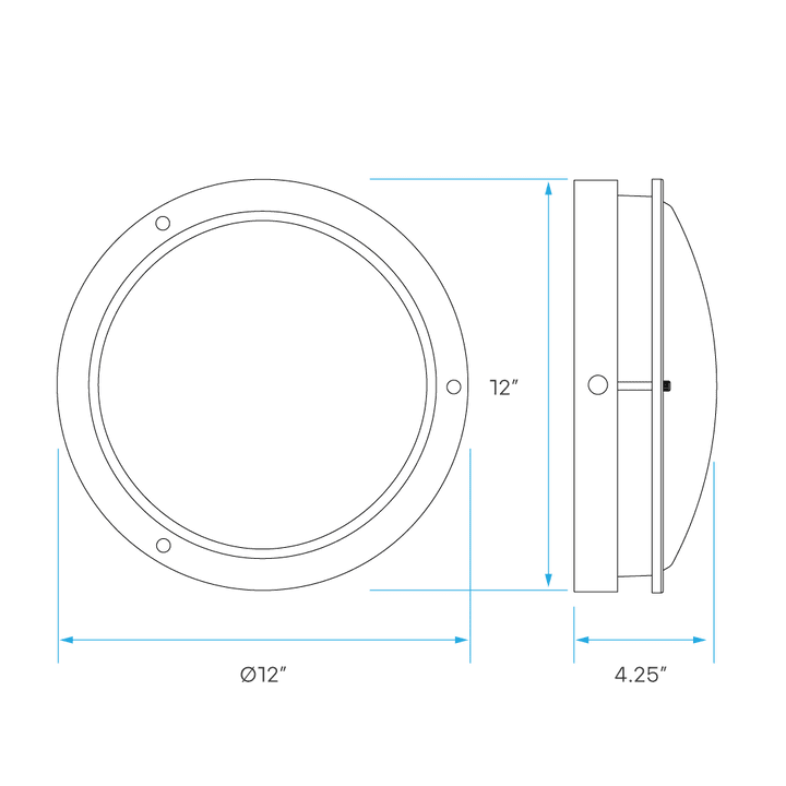 LUXRITE-LR23286Luxrite LR23286 12" 14W Chrome Surface Mount Selectable CCT