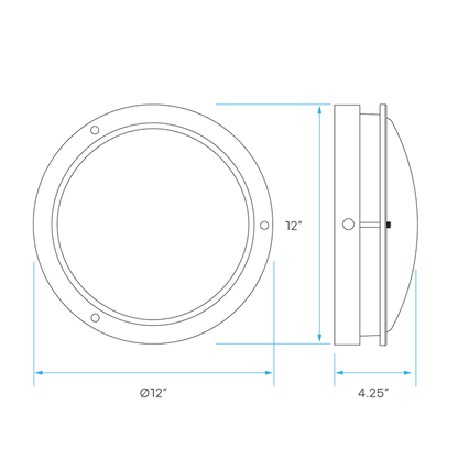 LUXRITE-LR23286Luxrite LR23286 12" 14W Chrome Surface Mount Selectable CCT