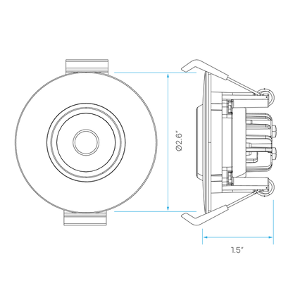LUXRITE-LR23301Luxrite LR23300 2" 6W Recessed Gimbal Selectable CCT