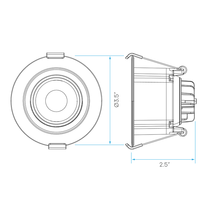 LUXRITE-LR23311Luxrite LR23311 3" 9W Regresed Gimbal Downlight Selectable CCT