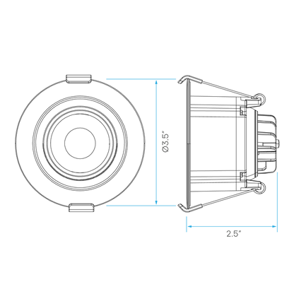 LUXRITE-LR23311Luxrite LR23311 3" 9W Regresed Gimbal Downlight Selectable CCT
