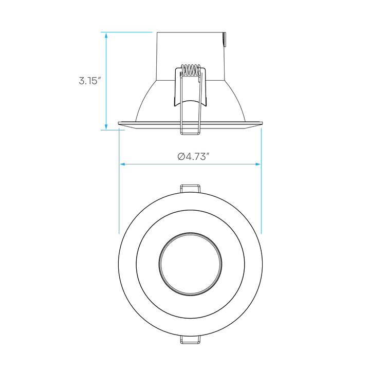 LUXRITE - LR23325Luxrite LR23325 4" 12W LED Round Regress Spotlight Selectable CCT