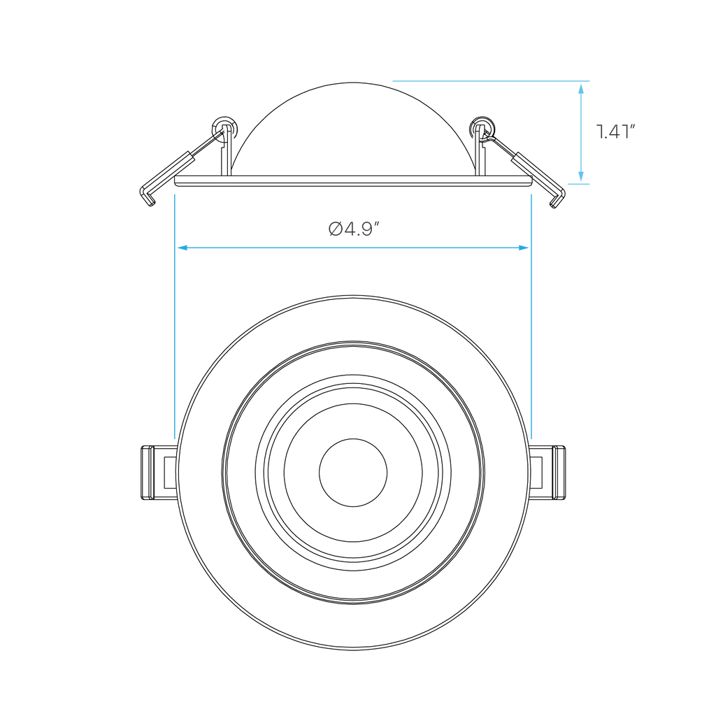 LUXRITE-LR23332Luxrite LR23332 4" 10W Recessed Round Floating Gimbal Selectable CCT
