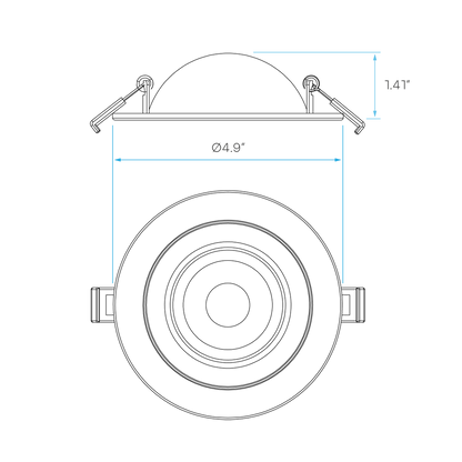 LUXRITE-LR23332Luxrite LR23332 4" 10W Recessed Round Floating Gimbal Selectable CCT
