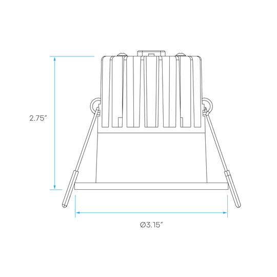 LUXRITE - LR25030Luxrite LR2503X 2" 8W Regressed Spotlight Selectable CCT