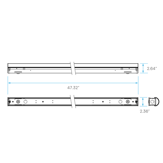 LUXRITE - LR25185Luxrite LR25185 45W 4' Slim Linear Selectable CCT/Wattage