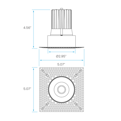LUXRITE-LR25455Luxrite LR25455 3" 15W LED Trimless Spotlight Selectable CCT 60°