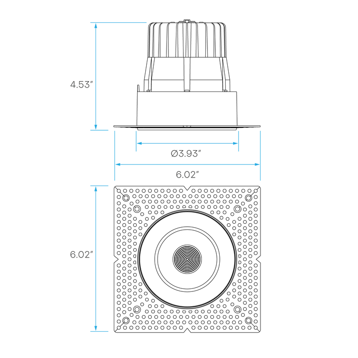 LUXRITE-LR25463Luxrite LR25463 4" 25W LED Trimless Spotlight Selectable CCT/Beam Angle