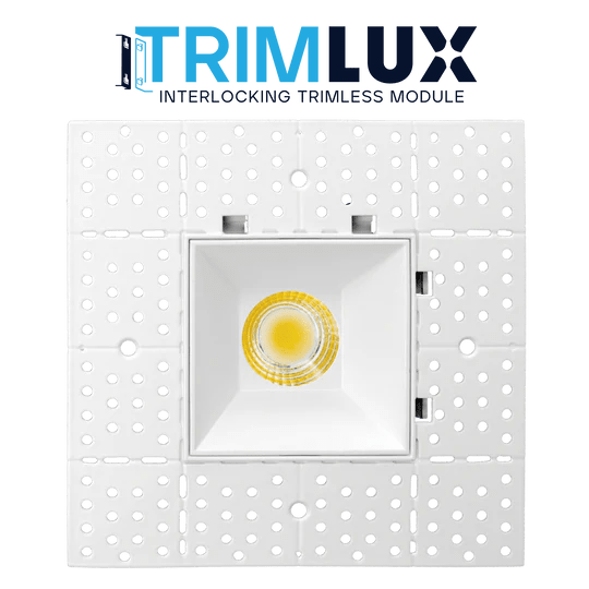 LUXRITE - LR25490Luxrite LR25490 4" 15W LED Square Trimless Interlocking Downlight