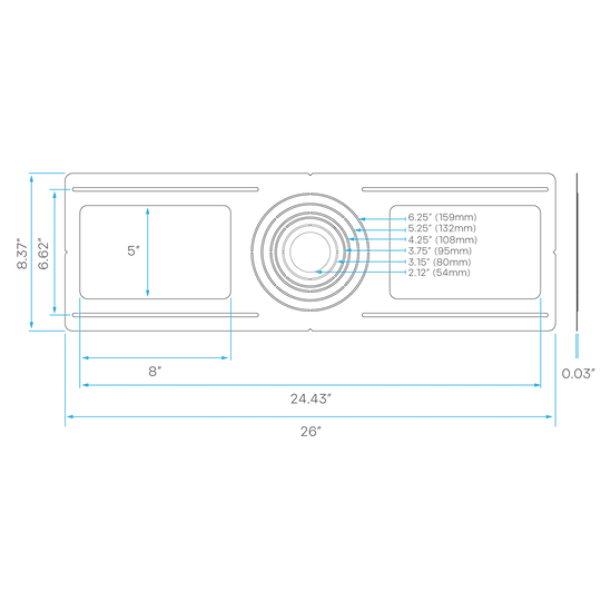 LUXRITE - LR41006Luxrite LR41006 Round New Construction Mounting Plate 6 Sizes