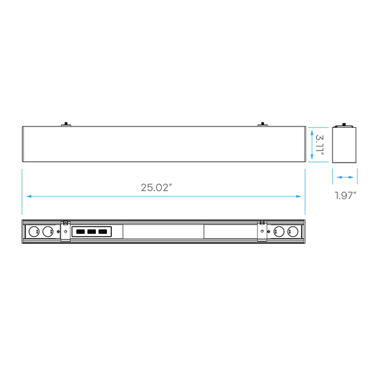 LUXRITE - LR42606Luxrite LR42605 2FT 25W Architectural Linear Selectable CCT/Wattage