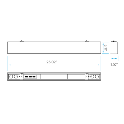 LUXRITE - LR42606Luxrite LR42605 2FT 25W Architectural Linear Selectable CCT/Wattage