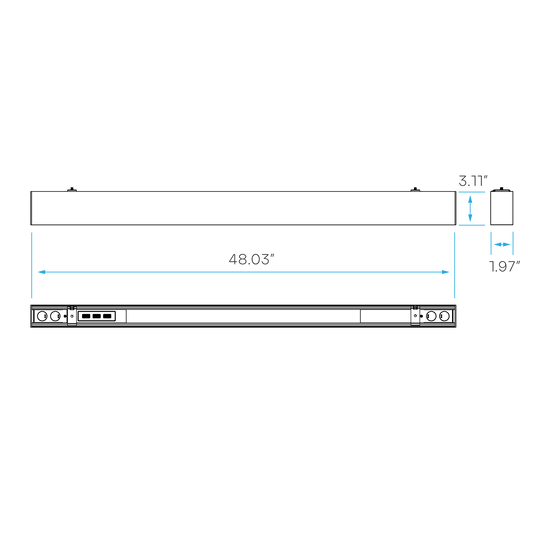 LUXRITE - LR42611Luxrite LR42610 4FT 50W Architectural Linear Selectable CCT/Wattage