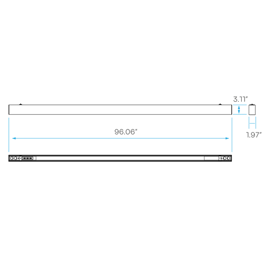 LUXRITE - LR42615Luxrite LR42615 8FT 80W Architectural Linear Selectable CCT/Wattage