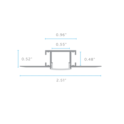 LUXRITE - LR43096Luxrite LR43090 Recessed LED Tape Mud In Channels .55"