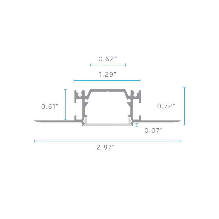 LUXRITE - LR43118Luxrite LR43110 Recessed LED Tape Mud In Channels .62"