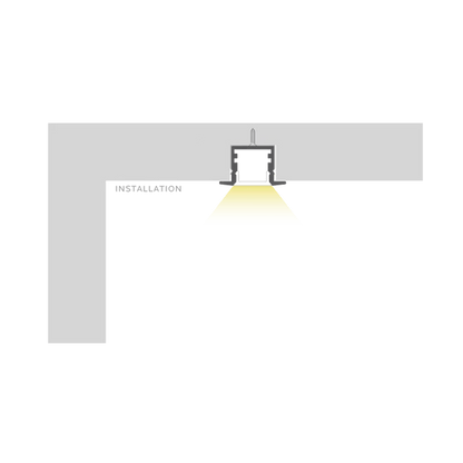 LUXRITE - LR43150 - 4Luxrite LR43150 Recessed Mount LED Tape Channels .48"