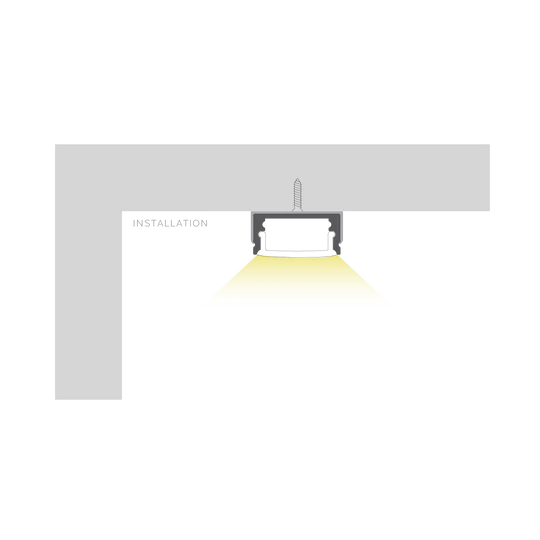 LUXRITE - LR43200 - 4Luxrite LR43200 Shallow Surface Mount LED Tape Channels .48"