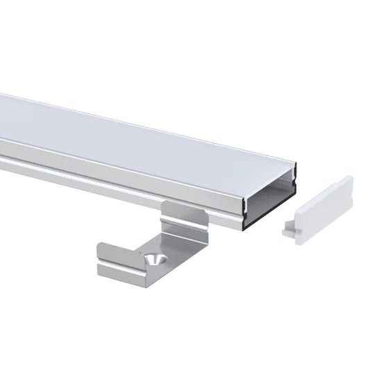 Led Ribbon Channel Luxrite LR43210 Wide Surface Mount LED Tape Channels 1.08