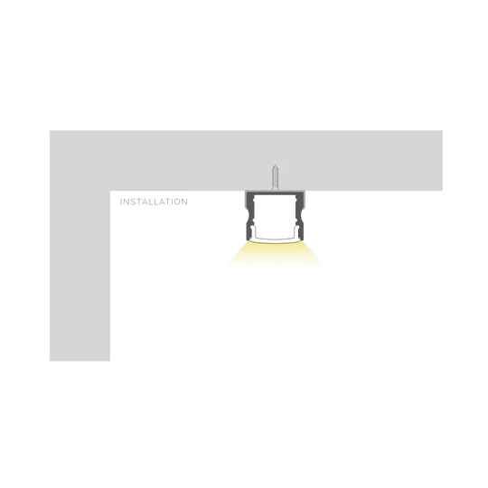 LUXRITE - LR43220 - 4Luxrite LR43220 Mini Deep Surface Mount LED Tape Channels .48"