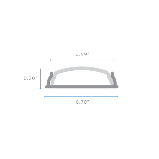 LUXRITE - LR43260 - 4Luxrite LR43260 Bendable Surface Mount LED Tape Channels .59"