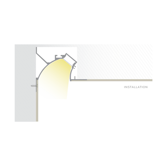 LUXRITE - LR43350 - 4Luxrite LR43350 Wall Washing LED Tape Mud In Channels .79"