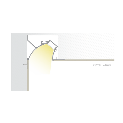 LUXRITE - LR43350 - 4Luxrite LR43350 Wall Washing LED Tape Mud In Channels .79"