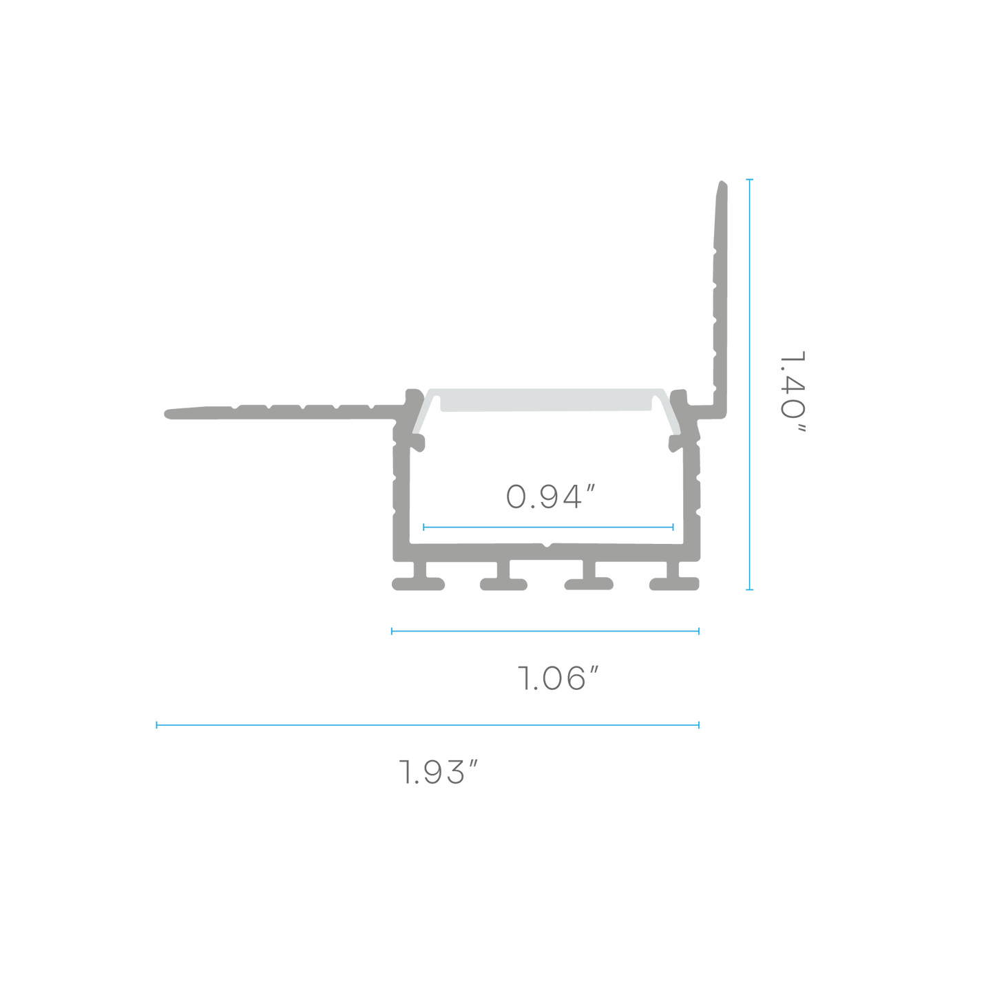 LUXRITE-LR43410-4Luxrite LR43410 Wall Washing LED Tape Mud In Channels .94"