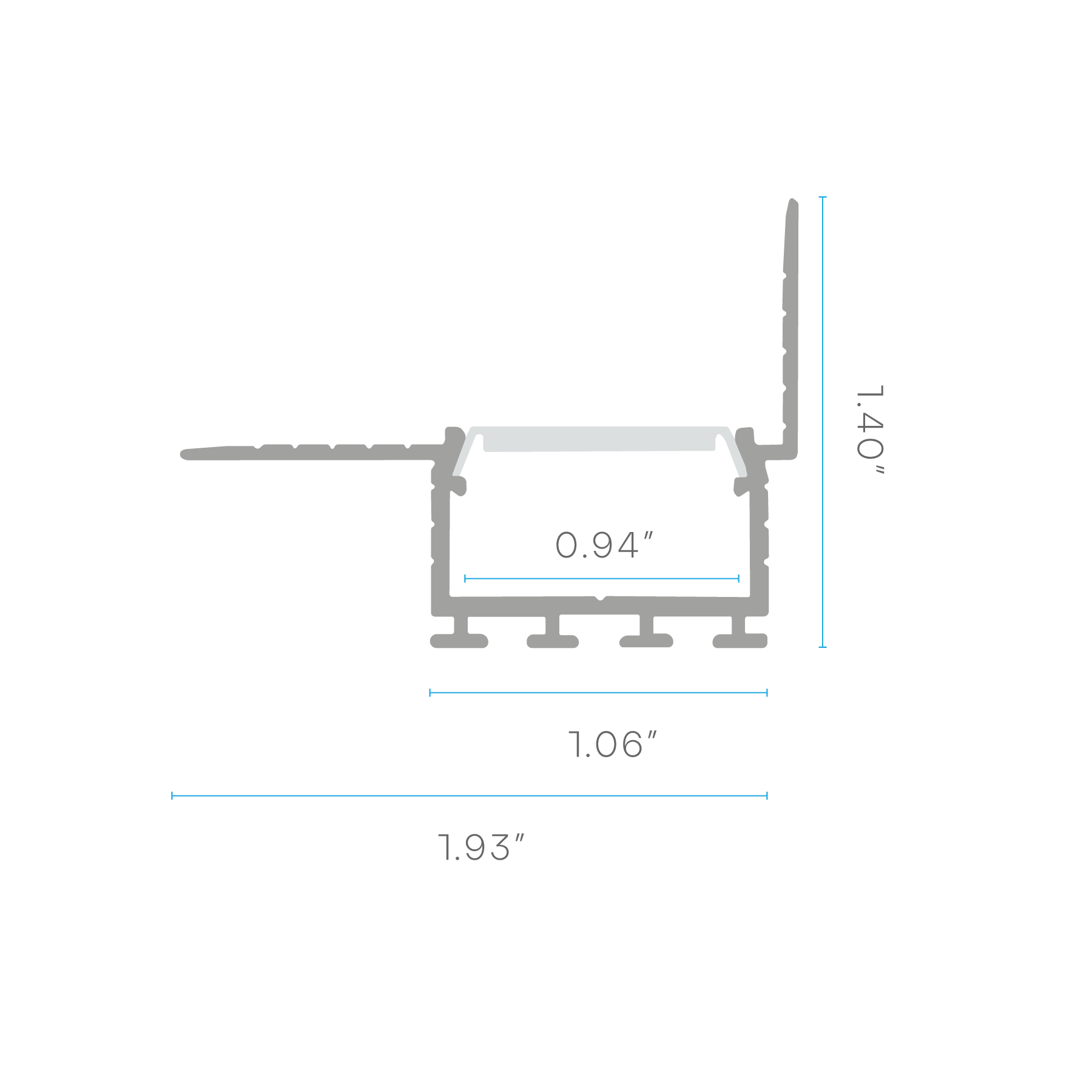 LUXRITE-LR43410-4Luxrite LR43410 Wall Washing LED Tape Mud In Channels .94"
