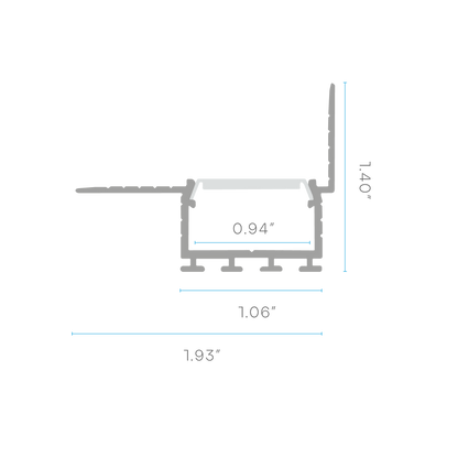 LUXRITE-LR43410-4Luxrite LR43410 Wall Washing LED Tape Mud In Channels .94"