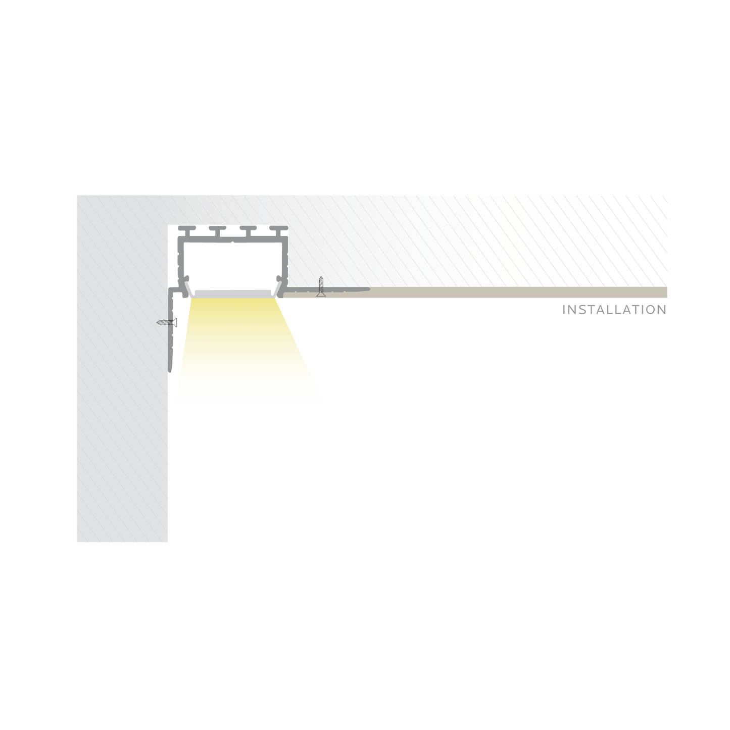 LUXRITE-LR43410-4Luxrite LR43410 Wall Washing LED Tape Mud In Channels .94"