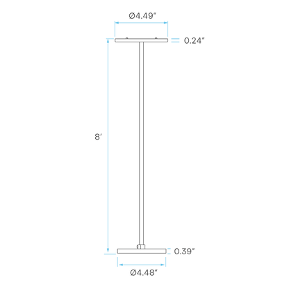 LUXRITE-LR43786Luxrite LR43785 4.5" Cylinder System Surface Mount 8' Cable