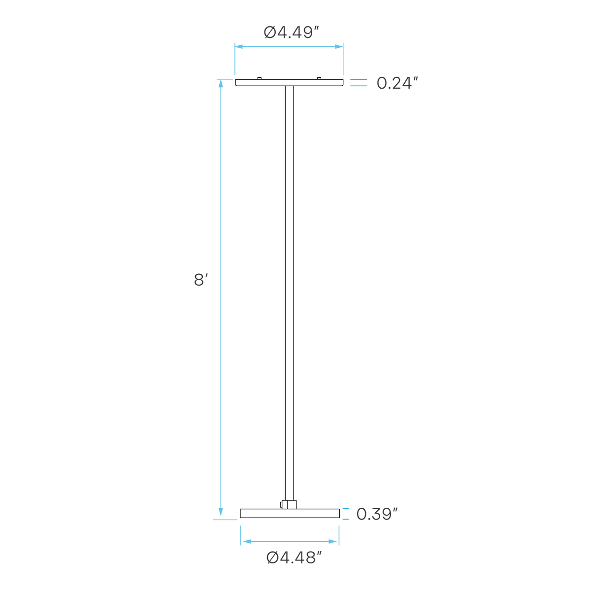 LUXRITE-LR43786Luxrite LR43785 4.5" Cylinder System Surface Mount 8' Cable