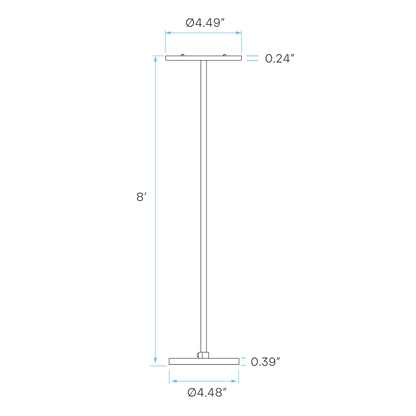 LUXRITE-LR43786Luxrite LR43785 4.5" Cylinder System Surface Mount 8' Cable