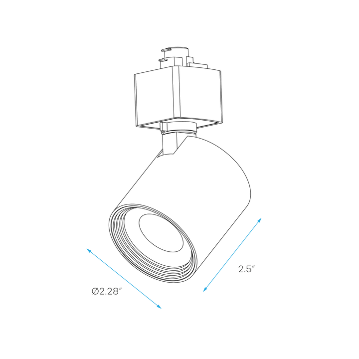 LUXRITE-LR43881Luxrite LR43881 10W 2" Round H - Track Head Selectable CCT
