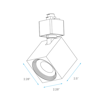 LUXRITE-LR43883Luxrite LR43883 10W 2" Square H - Track Head Selectable CCT