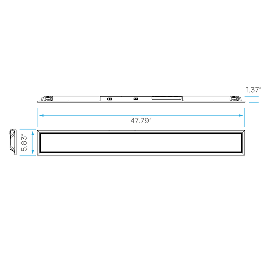 LUXRITE-LR24283Luxrite Montauk LR24283 6" X 4' Linear Backlit Panel Selectable CCT/Wattage